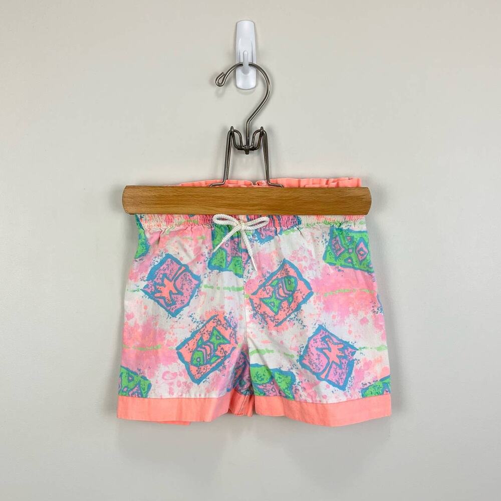 Vintage Little Brooke Neon Fish Shorts 3T